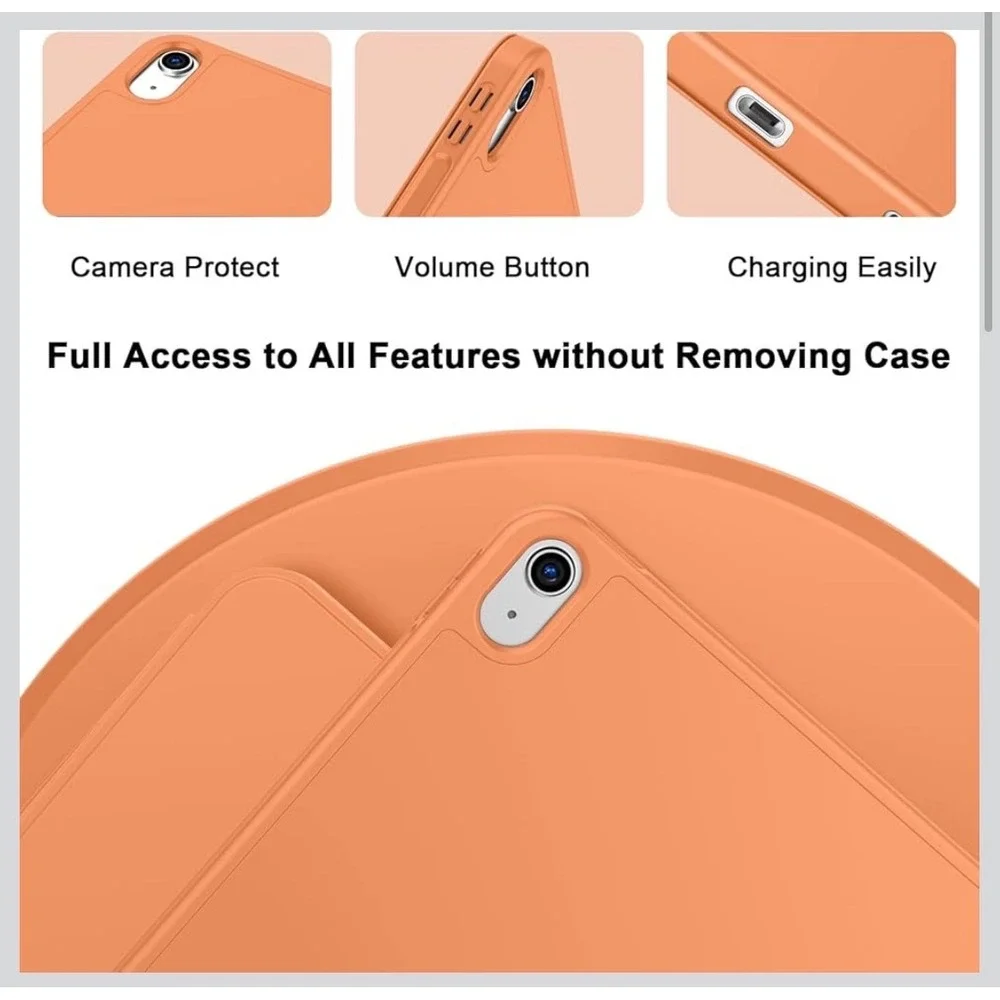 NEW Orange Case for iPad (A16) 11 In 2025/iPad 10th Gen 10.9 In‎ 2022 Trifold